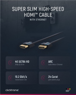 ClickTronic Ultra-Slim High Speed HDMI™ Cable with Ethernet Premium cable | 1x HDMI™ plug 1x HDMI™ plug | 3.0 m | UHD 4K @ 60 Hz ClickTronic Ultra-Slim High Speed HDMI™ Cable with Ethernet Premium cable | 1x HDMI™ plug 1x HDMI™ plug | 3.0 m | UHD 4K @ 60 Hz