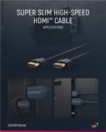 ClickTronic Ultra-Slim High Speed HDMI™ Cable with Ethernet Premium cable | 1x HDMI™ plug 1x HDMI™ plug | 3.0 m | UHD 4K @ 60 Hz ClickTronic Ultra-Slim High Speed HDMI™ Cable with Ethernet Premium cable | 1x HDMI™ plug 1x HDMI™ plug | 3.0 m | UHD 4K @ 60 Hz