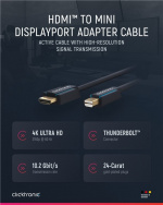 ClickTronic Active Mini DisplayPort™ to HDMI™ Adapter Cable premium cable | 1x mini DisplayPort™ plug >> 1x HDMI™ plug | 1.0 m | UHD 4K @ 30 Hz ClickTronic Active Mini DisplayPort™ to HDMI™ Adapter Cable premium cable | 1x mini DisplayPort™ plug >> 1x HDMI™ plug | 1.0 m | UHD 4K @ 30 Hz