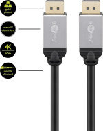 Goobay DisplayPort™ Connection Cable DisplayPort™ male > DisplayPort™ male, 3 m Goobay DisplayPort™ Connection Cable DisplayPort™ male > DisplayPort™ male, 3 m