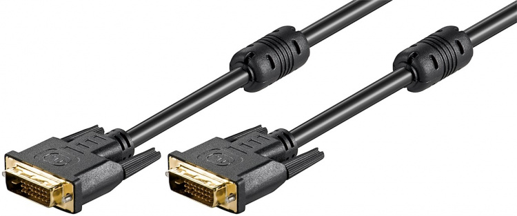 Goobay DVI-D Full HD Cable Dual Link, gold-plated DVI-D male Dual-Link (24+1 pin) > DVI-D male Dual-Link (24+1 pin), 2 m
