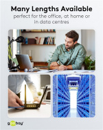 Goobay CAT 6 Slim Patch Cable U/UTP,grey copper conductor (CU), 10 m