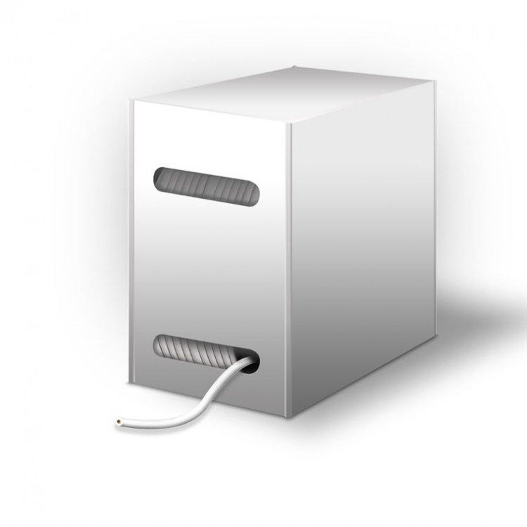 Goobay CAT 6 Network Cable, U/UTP, white CCA copper mixture for SOHO applications, AWG 23/1 (solid), PVC, 305 m Goobay CAT 6 Network Cable, U/UTP, white CCA copper mixture for SOHO applications, AWG 23/1 (solid), PVC, 305 m