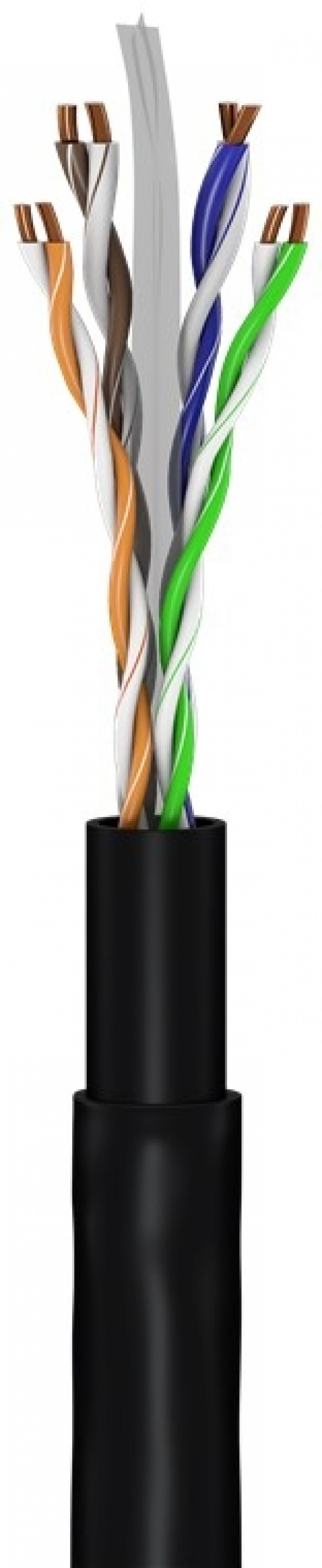 Goobay CAT 6 Outdoor Patch Cable, U/UTP, black copper-clad aluminium wire (CCA), double-layer cable jacket (PE), 40 m