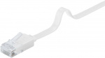Goobay CAT 6 Flat Patch Cable, U/UTP, white copper conductor (CU), 5 m