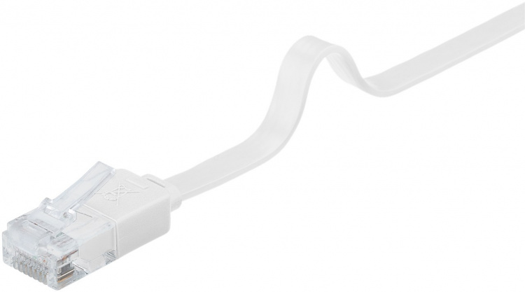 Goobay CAT 6 Flat Patch Cable, U/UTP, white copper conductor (CU), 15 m Goobay CAT 6 Flat Patch Cable, U/UTP, white copper conductor (CU), 15 m