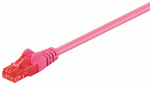 Goobay CAT 6 Patch Cable, U/UTP, magenta copper-clad aluminium wire (CCA), 10 m