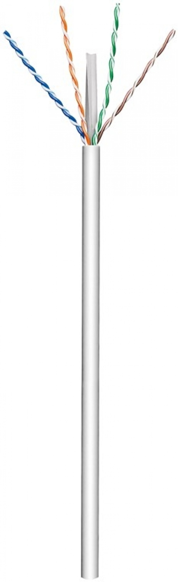 Goobay CAT 6 Network Cable, U/UTP, grey copper-clad aluminium wire (CCA), AWG 23/1 (solid), PVC cable sheath, 100 m