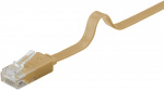 Goobay CAT 6 Flat Patch Cable, U/UTP, light brown copper conductor (CU), 5 m