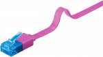 Goobay CAT 6A Flat Patch Cable U/UTP, magenta copper conductor (CU), 0.5 m