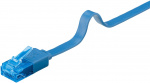 Goobay CAT 6A Flat Patch Cable U/UTP, blue copper conductor (CU), 2 m