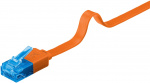 Goobay CAT 6A Flat Patch Cable U/UTP, orange copper conductor (CU), 2 m