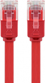 Goobay CAT 6 Flat Patch Cable, U/UTP, red copper conductor (CU), 1 m Goobay CAT 6 Flat Patch Cable, U/UTP, red copper conductor (CU), 1 m
