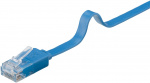 Goobay CAT 6 Flat Patch Cable, U/UTP, blue copper conductor (CU), 2 m