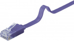 Goobay CAT 6 Flat Patch Cable, U/UTP, violet copper conductor (CU), 2 m