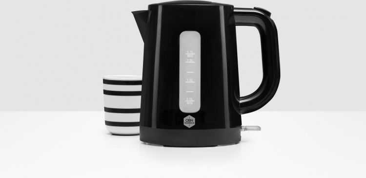 OBH Nordica Daybreak -vedenkeitin, musta