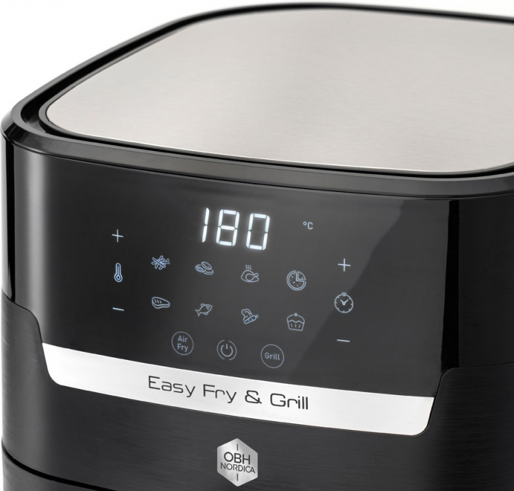 OBH Nordica Easy Fry & Grill Precision Airfryer med grillfunktion, Svart OBH Nordica Easy Fry & Grill Precision Airfryer med grillfunktion, Svart