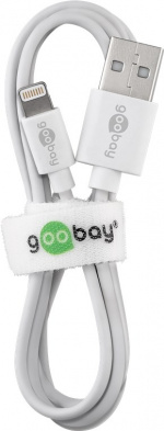 Goobay Apple Lightning laddningssats (5 W) Strömförsörjning med Apple Lightning-kabel 1 m (vit)