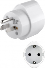 Goobay Mains Adapter US/Japan, White safety socket (type F, CEE 7/3) > US/Japan plug (type B, NEMA 5-15, 3-pin)