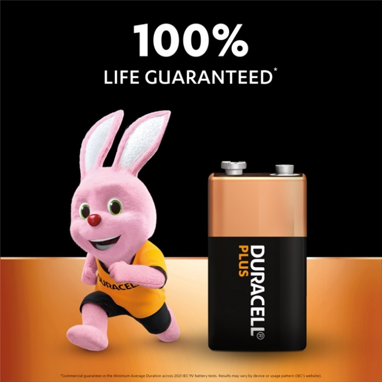 Duracell 6LR61/6LP3146/9 V Block (MN1604) batteri, 1 st. blister alkaliskt manganbatteri, 9 V