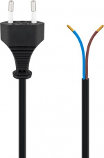 Goobay Kabel med euro-kontakt för montering, 1,5 m, svart Euro-kontakt (typ C, CEE 7/16) > lösa kabeländar Goobay Kabel med euro-kontakt för montering, 1,5 m, svart Euro-kontakt (typ C, CEE 7/16) > lösa kabeländar