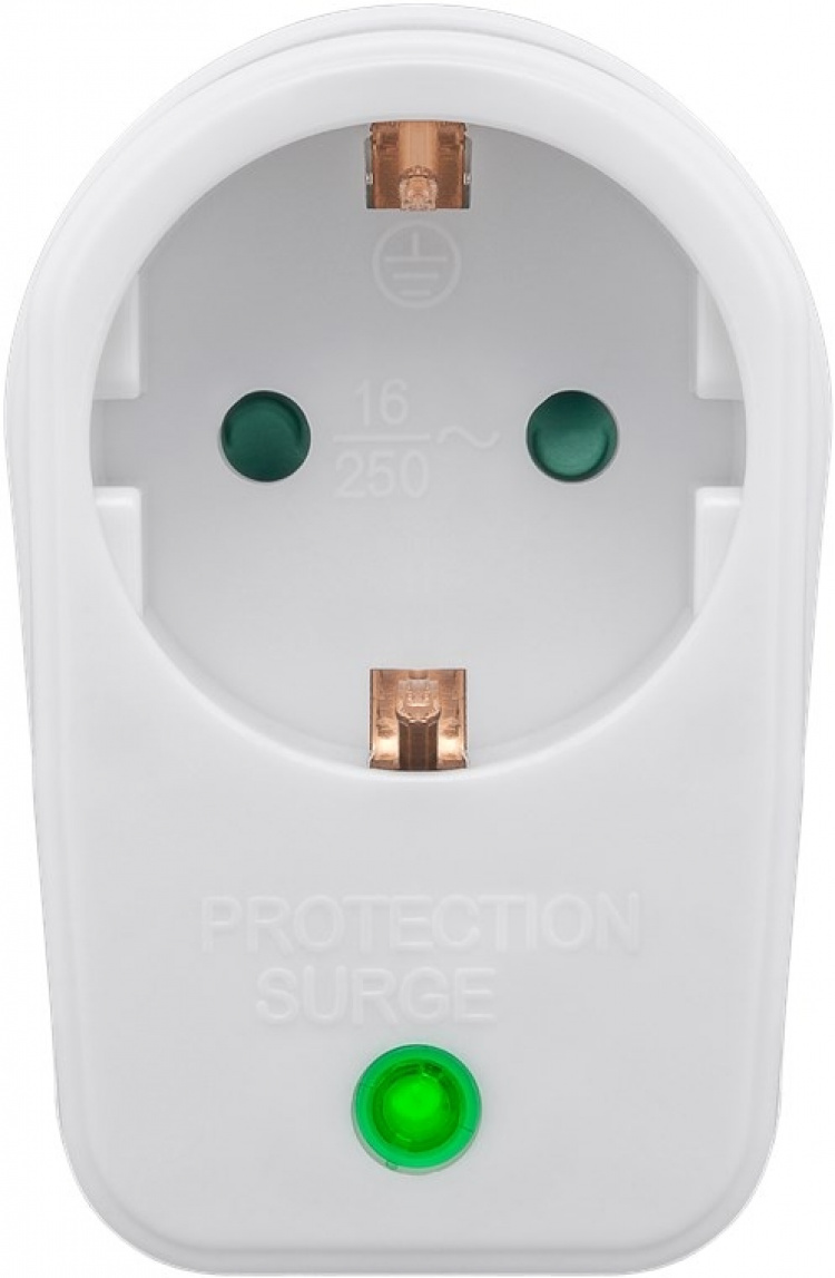 Goobay Adapter för uttag med överspänningsskydd överspänningsskyddsbrytare, 1 uttag, vit Goobay Adapter för uttag med överspänningsskydd överspänningsskyddsbrytare, 1 uttag, vit