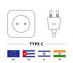 Goobay Kabel med euro-kontakt för montering, 1,5 m, grå Euro-kontakt (typ C, CEE 7/16) > lösa kabeländar