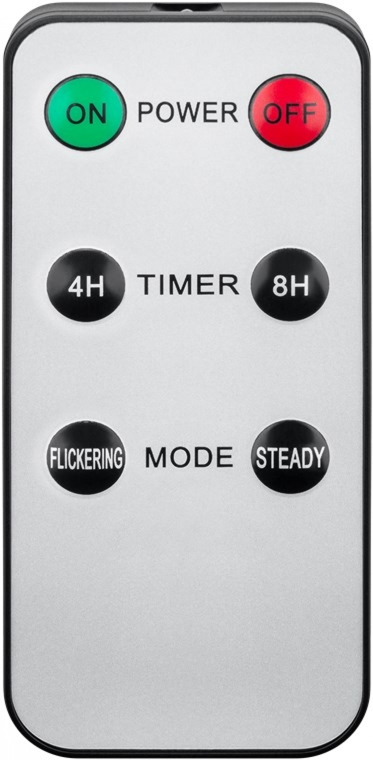 Goobay Set med 5 röda LED riktiga vax stav ljus, inkl. fjärrkontroll Vacker och säker belysningslösning för många områden som hus och loggia, kontor eller skolor