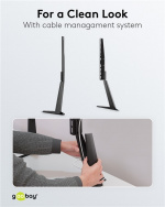 Goobay TV bordsställ för TV-apparater och monitorer mellan 32 och 70 tum (81-178 cm) upp till 50 kg, lutas