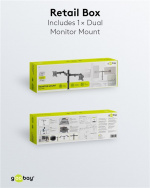 Goobay Dubbel bildskärmsfäste Flex för bildskärmar mellan 17 och 32 tum (43-81 cm) Goobay Dubbel bildskärmsfäste Flex för bildskärmar mellan 17 och 32 tum (43-81 cm)