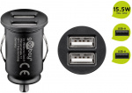 Goobay Dubbel USB-bilsladdare (15,5 W) 15,5 W max. 3,1 A (12/24 V) 2x USB