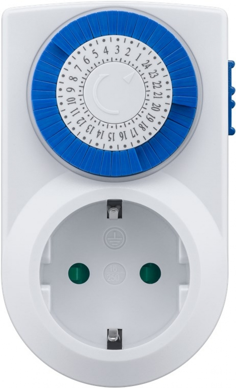 Goobay Analog timer lättmanövrerad mekanisk timer för eluttaget Goobay Analog timer lättmanövrerad mekanisk timer för eluttaget