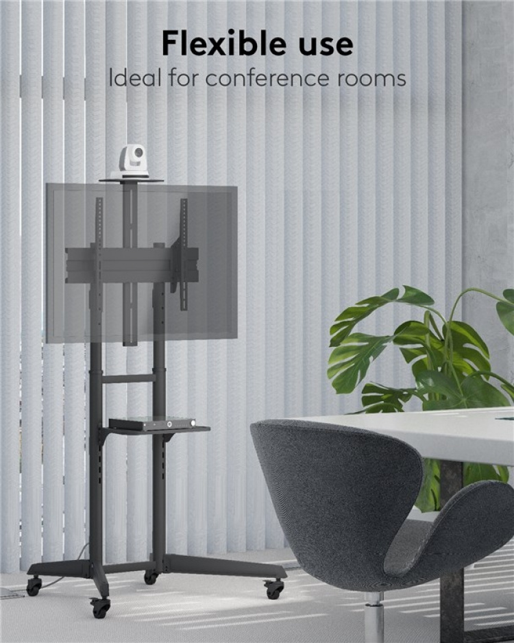 Goobay TV-presentationsstativ Pro (storlek L) för TV-apparater och monitorer mellan 37 och 70 tum (94-178 cm) upp till 50 kg, vinklingsbar Goobay TV-presentationsstativ Pro (storlek L) för TV-apparater och monitorer mellan 37 och 70 tum (94-178 cm) upp till 50 kg, vinklingsbar