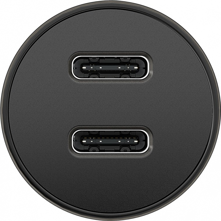 Goobay Dual-USB-C™ PD (Power Delivery) Auto Fast Charger (30 W) 30 W (12/24 V)lämplig för enheter med USB-C™ (Ström Delivery), såsom iPhone 12 Goobay Dual-USB-C™ PD (Power Delivery) Auto Fast Charger (30 W) 30 W (12/24 V)lämplig för enheter med USB-C™ (Ström Delivery), såsom iPhone 12