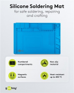 Goobay Silikonlödmatta flexibel arbetsunderlägg för säker lödning, reparation och pyssel Goobay Silikonlödmatta flexibel arbetsunderlägg för säker lödning, reparation och pyssel