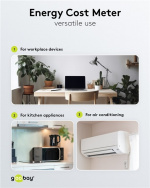 Goobay Digital energimätare Pro för mätning av energiförbrukningen för elektriska hushållsapparater