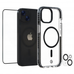Impact Zero mobilskal 3in1-set kompatibel med Apple iPhone 15 Plus, transparent