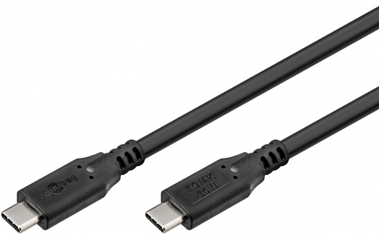Goobay Sync & Charge SuperSpeed USB-C™-kabel (USB 3.2 Gen 1), USB-PD, 2 m USB-C™ plugg > USB-C™ plugg Goobay Sync & Charge SuperSpeed USB-C™-kabel (USB 3.2 Gen 1), USB-PD, 2 m USB-C™ plugg > USB-C™ plugg