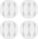 Goobay Kabelhantering 3 urtag, vit 4-pack för att ordna och fästa, avtagbar Goobay Kabelhantering 3 urtag, vit 4-pack för att ordna och fästa, avtagbar