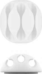 Goobay Kabelhantering 3 urtag, vit 4-pack för att ordna och fästa, avtagbar Goobay Kabelhantering 3 urtag, vit 4-pack för att ordna och fästa, avtagbar