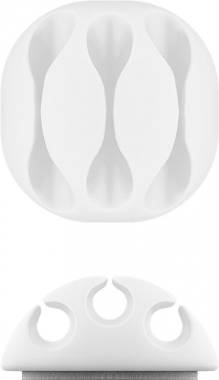 Goobay Kabelhantering 3 urtag, vit 4-pack för att ordna och fästa, avtagbar Goobay Kabelhantering 3 urtag, vit 4-pack för att ordna och fästa, avtagbar