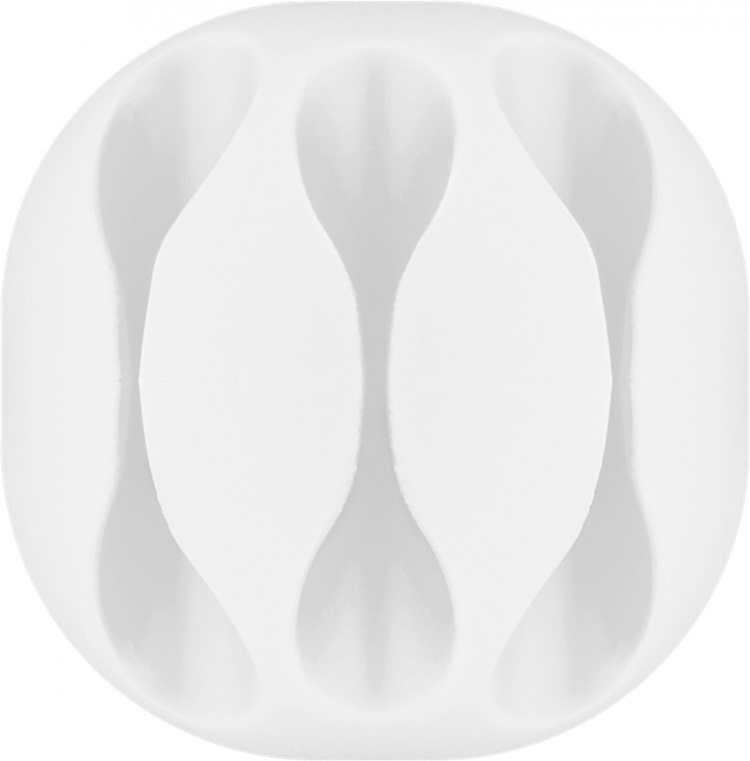 Goobay Kabelhantering 3 urtag, vit 4-pack för att ordna och fästa, avtagbar Goobay Kabelhantering 3 urtag, vit 4-pack för att ordna och fästa, avtagbar