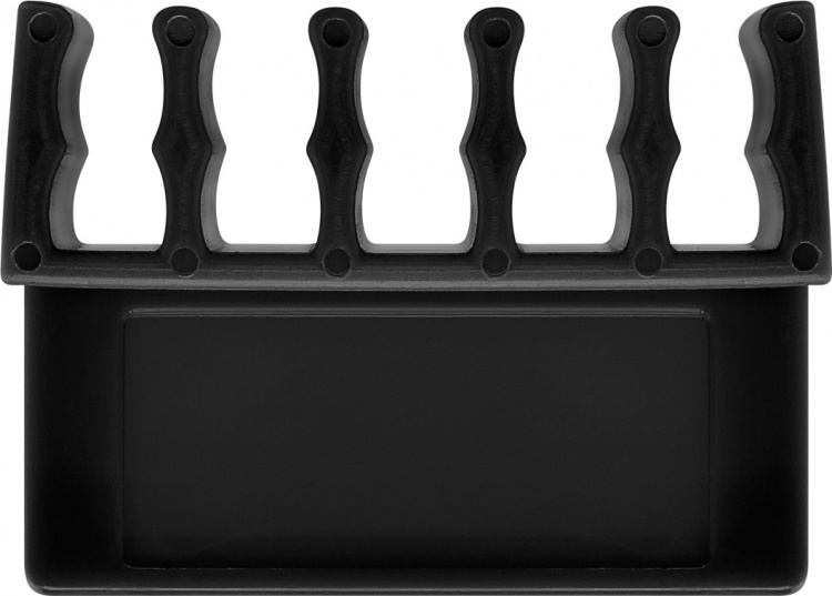 Goobay Kabelhantering 5 urtag, svart 2-pack för att ordna och fästa, avtagbar Goobay Kabelhantering 5 urtag, svart 2-pack för att ordna och fästa, avtagbar