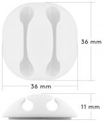 Goobay Kabelhanteringssats, vit 5-pack för att ordna och fästa, avtagbar Goobay Kabelhanteringssats, vit 5-pack för att ordna och fästa, avtagbar