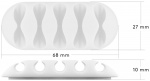 Goobay Kabelhanteringssats, vit 5-pack för att ordna och fästa, avtagbar Goobay Kabelhanteringssats, vit 5-pack för att ordna och fästa, avtagbar