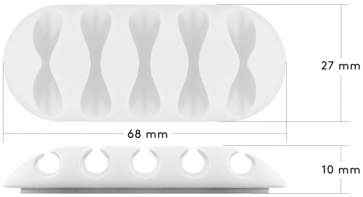 Goobay Kabelhanteringssats, vit 5-pack för att ordna och fästa, avtagbar Goobay Kabelhanteringssats, vit 5-pack för att ordna och fästa, avtagbar