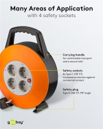 Goobay Kabeltrumma 15 m Praktiskt och lämpligt för inomhusbruk Goobay Kabeltrumma 15 m Praktiskt och lämpligt för inomhusbruk