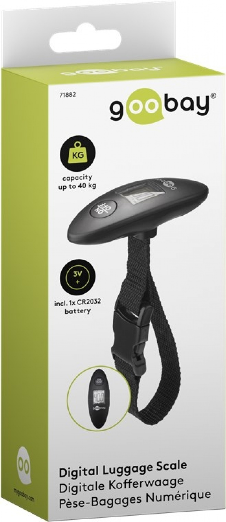 Goobay Digital väskvåg för en vikt på upp till 40 kg Goobay Digital väskvåg för en vikt på upp till 40 kg
