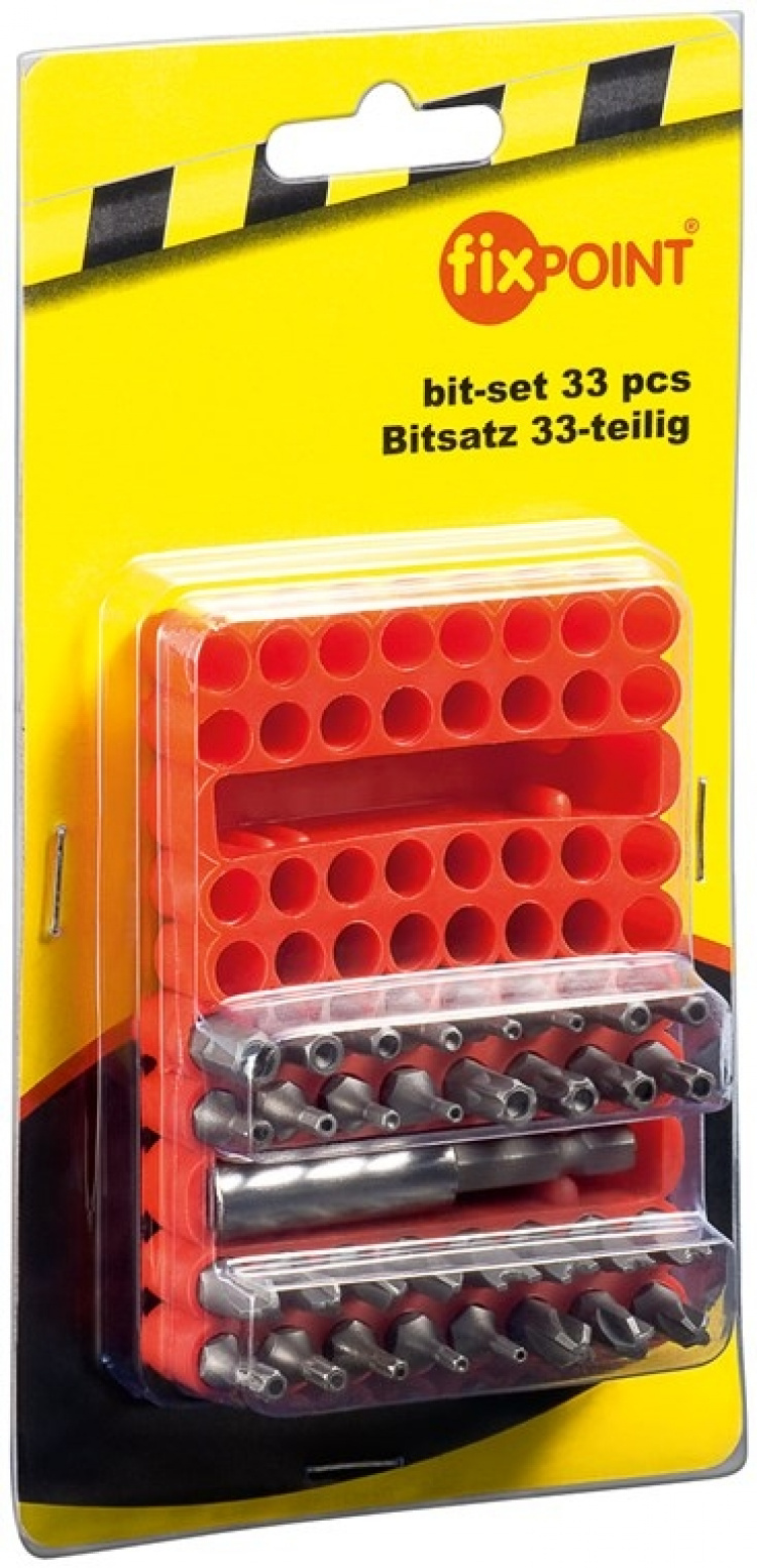 Fixpoint Bitssats, 33 delar bitsats för sladdlösa skruvmejslar och spärrnycklar