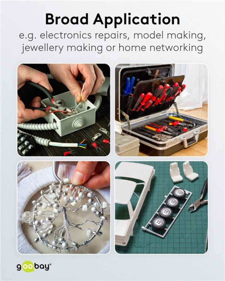 Goobay Sidavbitare, 110 mm perfekt för elektriker och finmekaniker